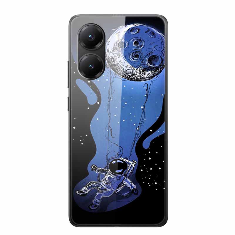 Tempered Glass Case For Xiaomi Poco X7 Pro Case Hard Glass Back Cover Soft TPU Bumper For Redmi Turbo 4 Phone Case X7Pro Turbo4