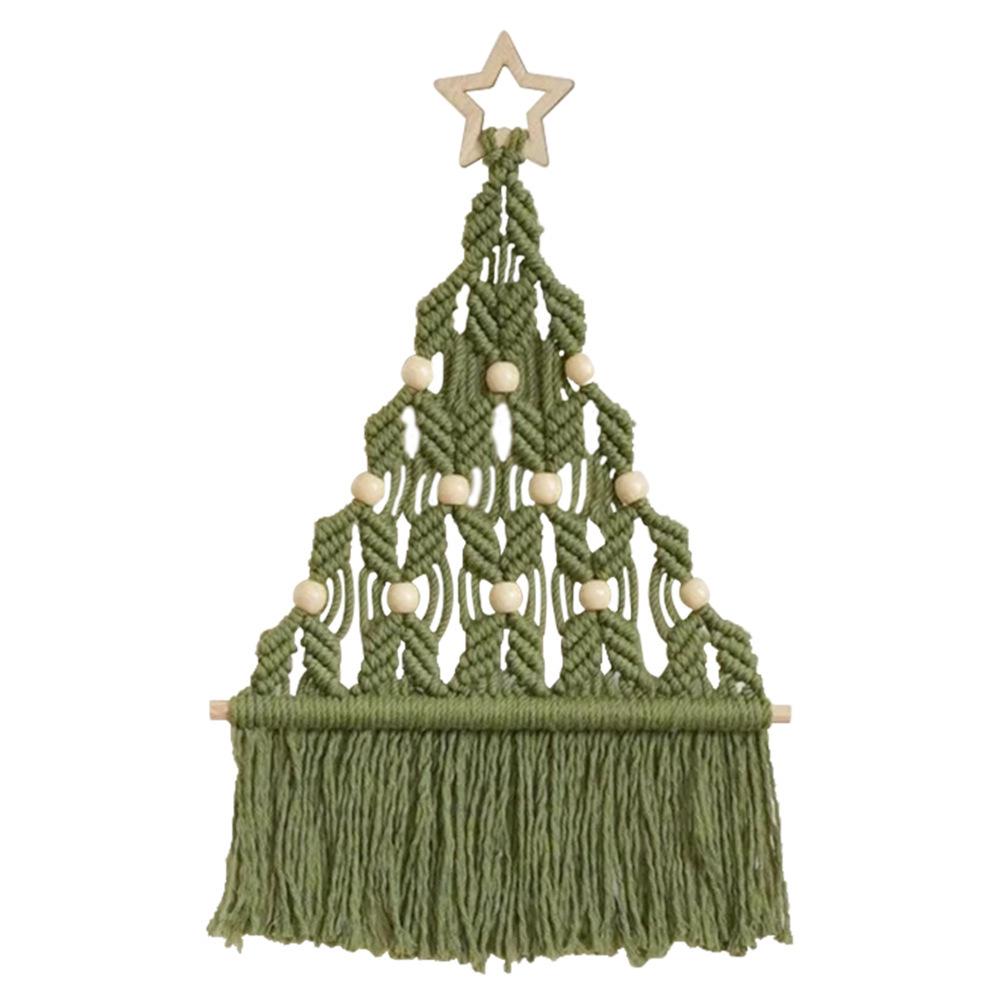 1PC Christmas decoration hand-woven tapestry Christmas tree pendant hand-woven living room balcony bedroom decoration pendant