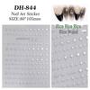 Gold, Silver, Black, and White Eight-Pointed Star Nail Art Stickers (Flat Back Adhesive)