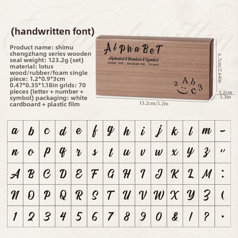 Retro Typewriter Style Number And Letter Seal Set For Diy Paper Art