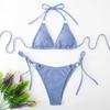 European and American Sexy Solid Color Bikini Beach Set Bikini