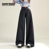 Damen High-Waist Loose Wide-Leg Denim Jeans