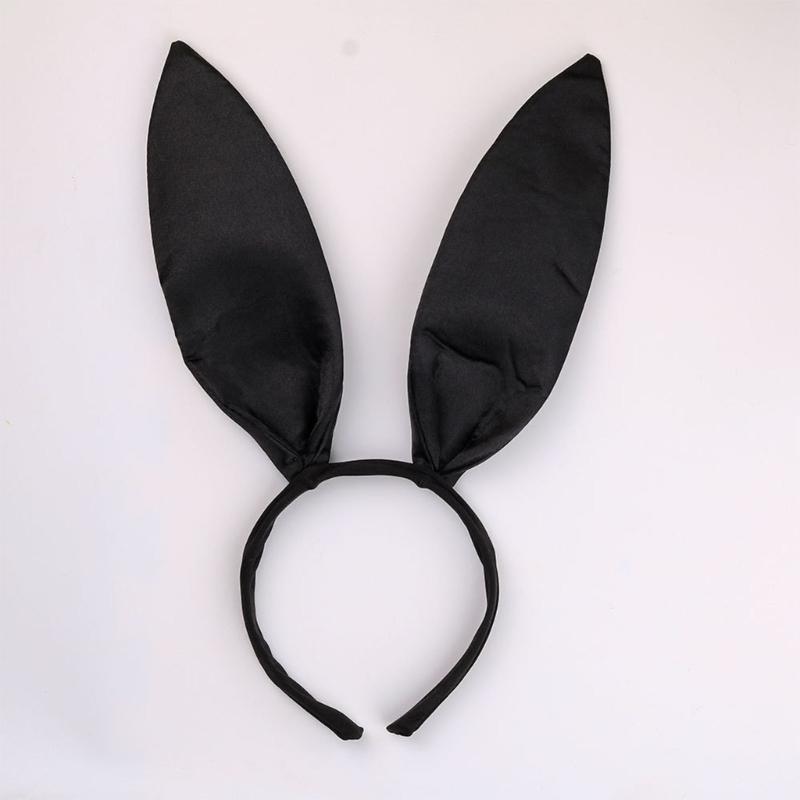 Halloween Rabbit Costume Set Rabbit Ears Headband Bow Tie Round Tail & Arm Cuffs, Halloween Rabbit Costume Accessories