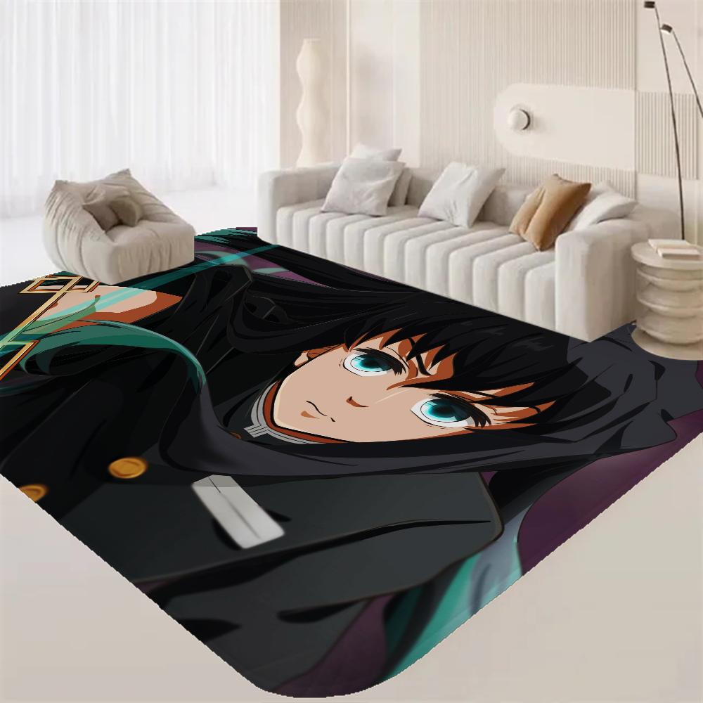 Alfombra de Pasillo Anime Muichiro T-tokito Lavable Antideslizante Alfombra de Área para Sofá y Sillas de Sala de Estar Felpudo de Cocina Alfombra de Área