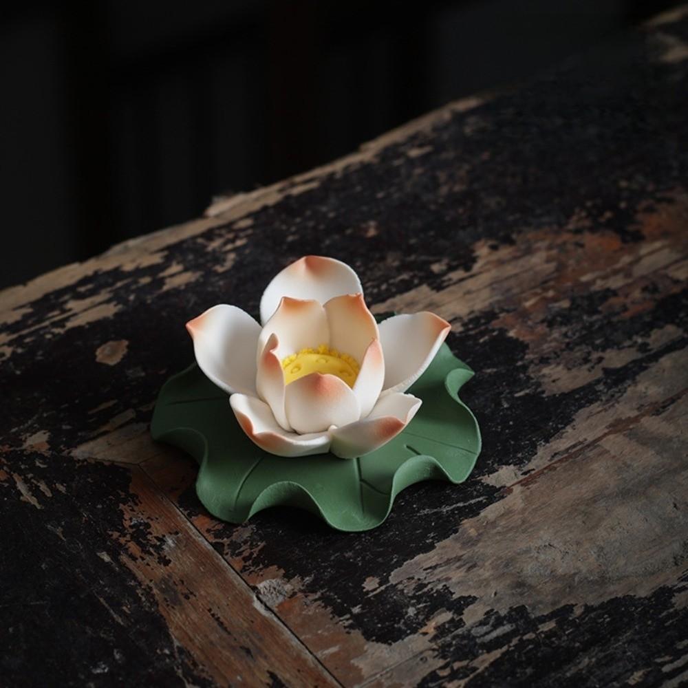 1 Hole Incense Insert Lotus Censer Ceramic Vintage Incense Burner Stick Holder Meditation Flower Zen Style Incense Burner