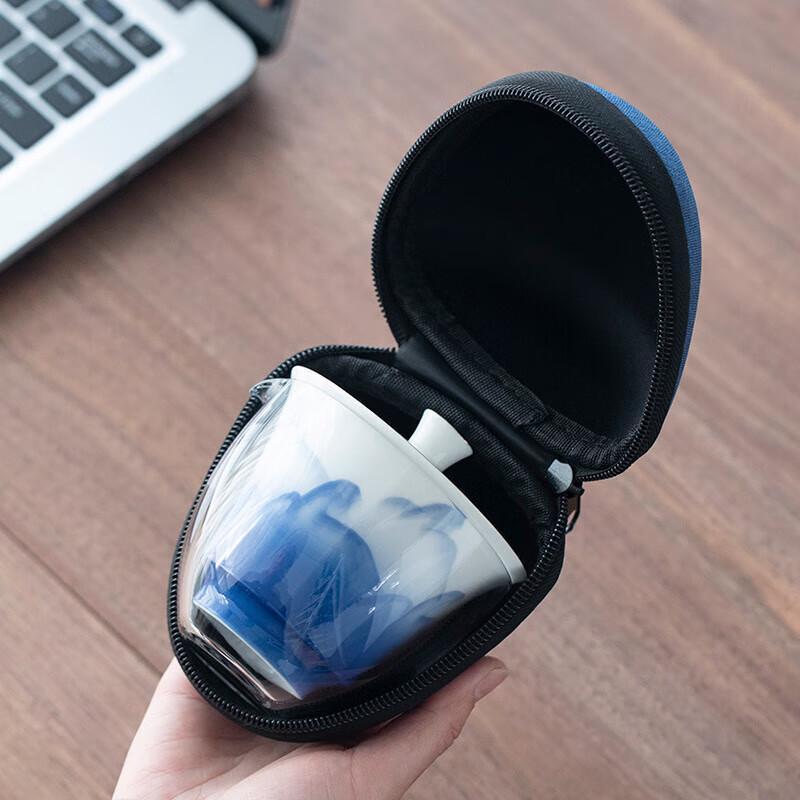 High Mountains & Flowing Water Portable Ceramic Tea Set