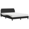 VidaXL Lit avec matelas noir 140x200 cm similicuir 3208417