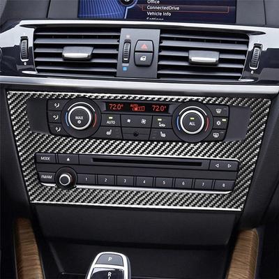 Painel de controle central de carro de fibra de carbono CD adesivos decorativos acessórios modificados para interior de automóveis para BMW X3 F25 X4 F26 2011-17