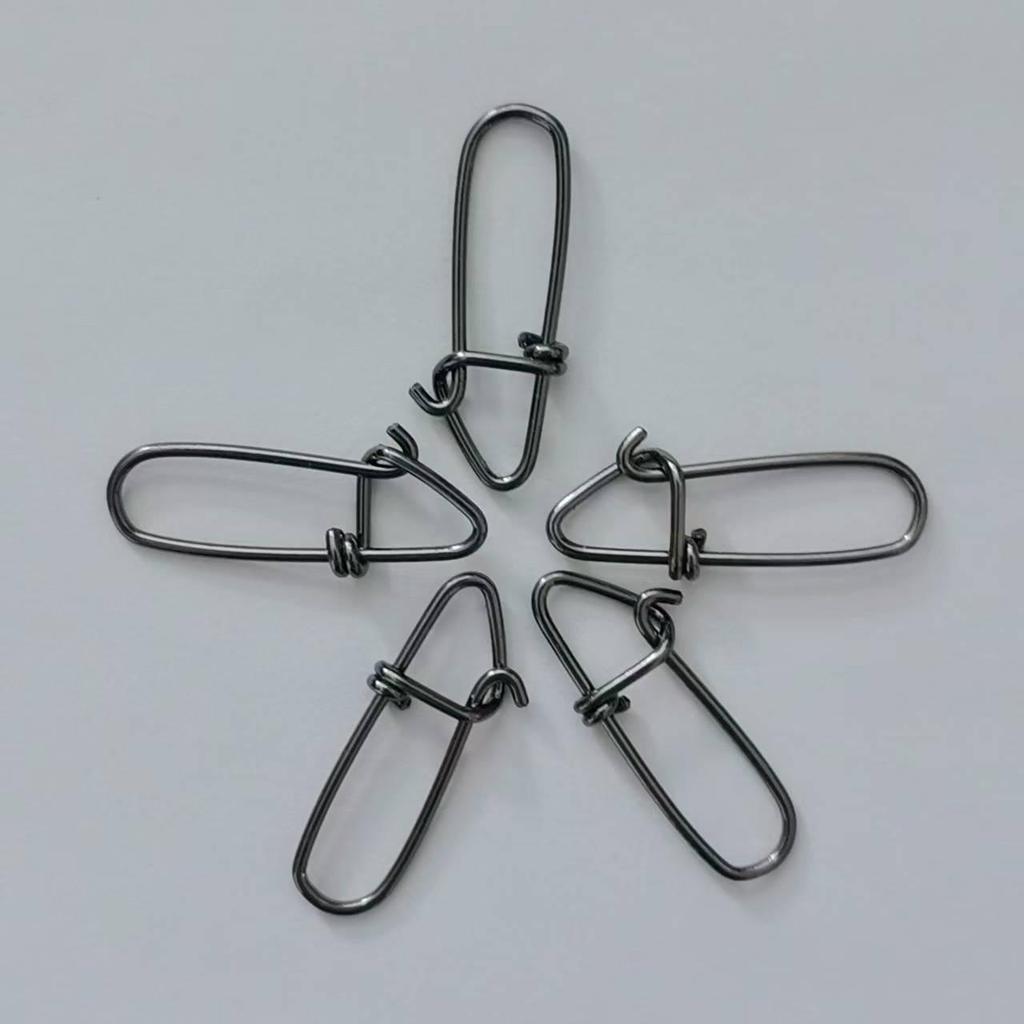 High-Strength Stainless Steel Safety Pin Lure Snap Connector for Fishing Accessories