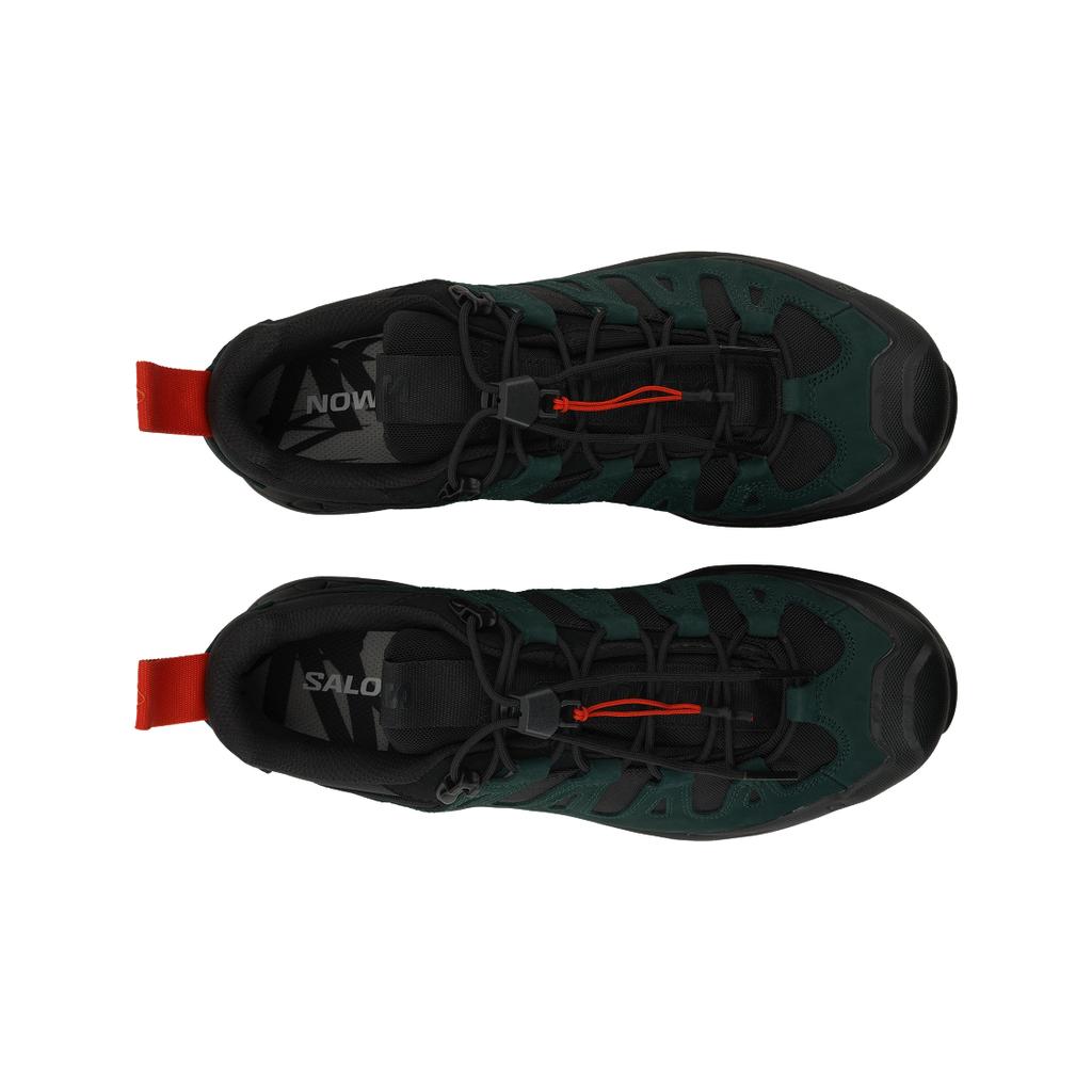 GR10K x Salomon Quest 2 Low Black Ponderosa Pine Unisex Sneakers Green Flame-Scarlet L47771500