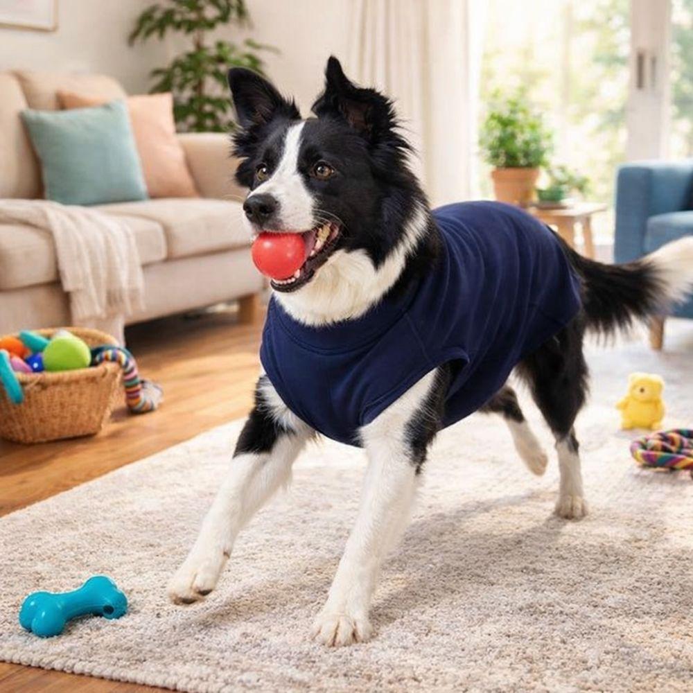 Fleece Dog Sweater Vest Warm High Elasticity Dog Bottoming Shirt Super Soft Solid Color Pet Calming Clothes For Pet Dogs