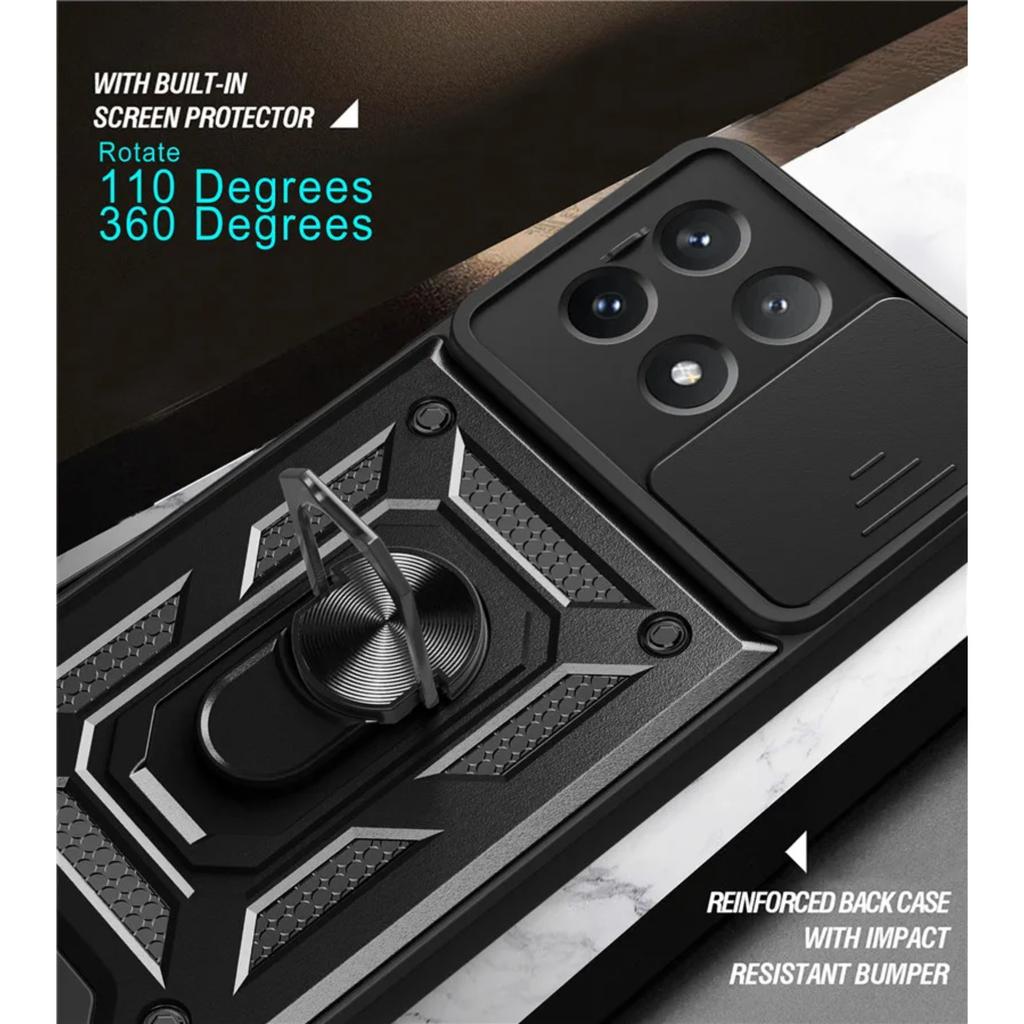 For Xiaomi Mi Poco X6 Pro 5G Case Magnetic Ring Armor Phone Cases For Poko Little X6 X 6 Pro X6pro Camera Protection Back Cover