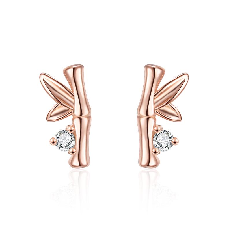 

Bamboo Joint Women s Sterling Silver S925 Stud Earrings - Trendy and Elegant Summer Jewelry Sterling Silver 925