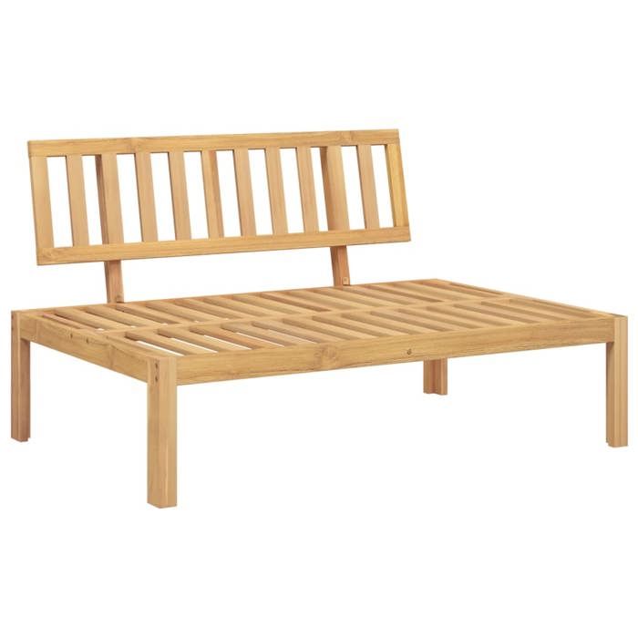 VidaXL Canapé central palette de jardin bois massif d'acacia, canapé de jardin, siège de jardin, siège d'extérieur, canapé 365850