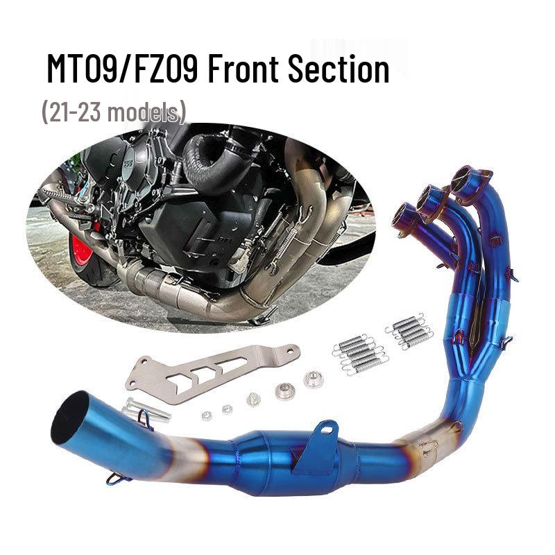 New Front Bend Exhaust Pipe for 2021-2025 MT09/FZ09 Motorcycles