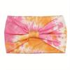 Colorful Tie Dye Headwrap Elastic Wide Headband Bowknot Turbans Cross Headband  Girls Ladies