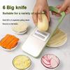 Kitchen 5 In 1 Stainless Steel Multifunctional Safe Manual Vegetable Slicer Cutter Potato Shredders Garlic Carrot Grater Chopper