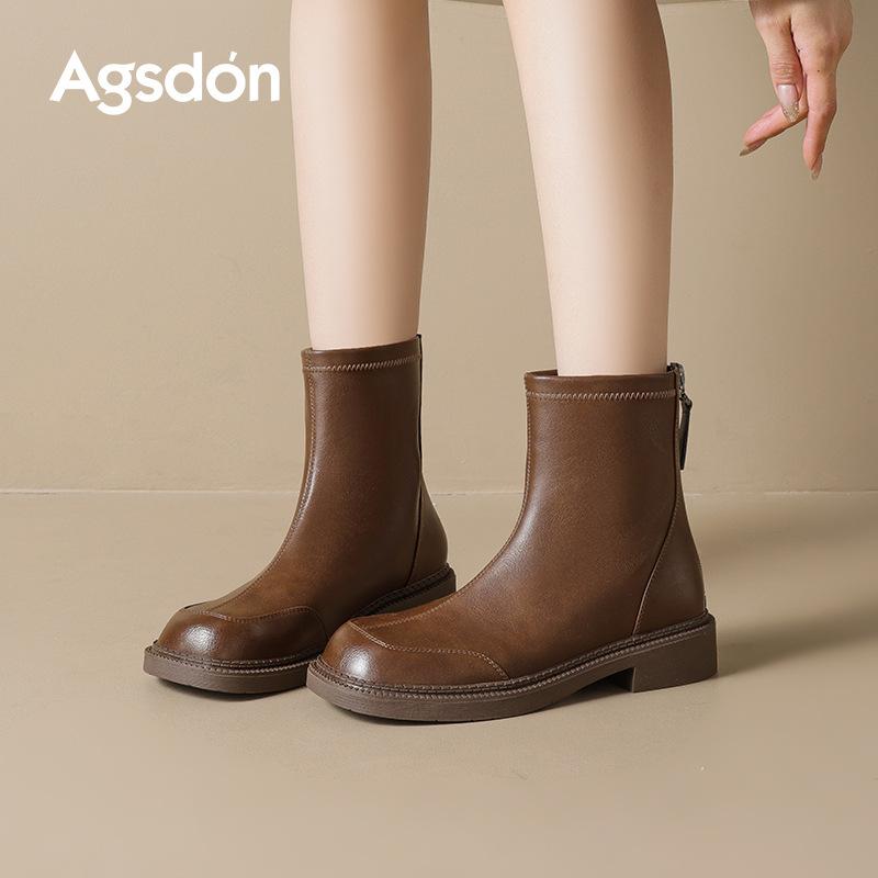 Augustine plattform mode korta stövlar dam 2025 nya höst Brittiska Martin boots Fransk temperament tunna stövlar