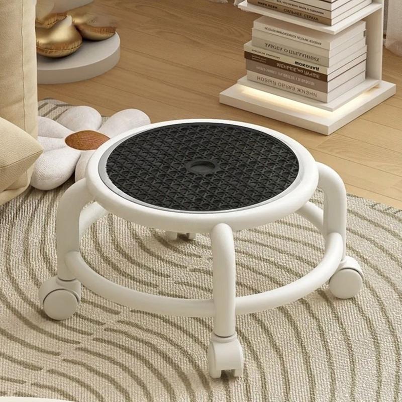 Вращающийся Роликовый Стул Круглый Низкий Маленький Серый Универсальное Колесо Дети Взрослые Большая Грузоподъемность Практичное Хранение 1550₽