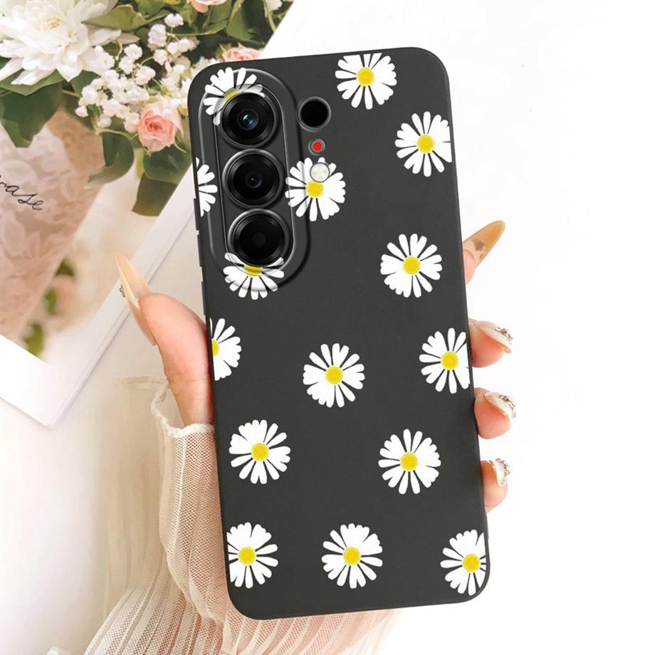 For Tecno Camon 50 4G CN5 Phone Case Floral Daisy Aesthetic Moon Nigth Bow Pattern Funda Soft Matte Silicone Back Cover Canom50