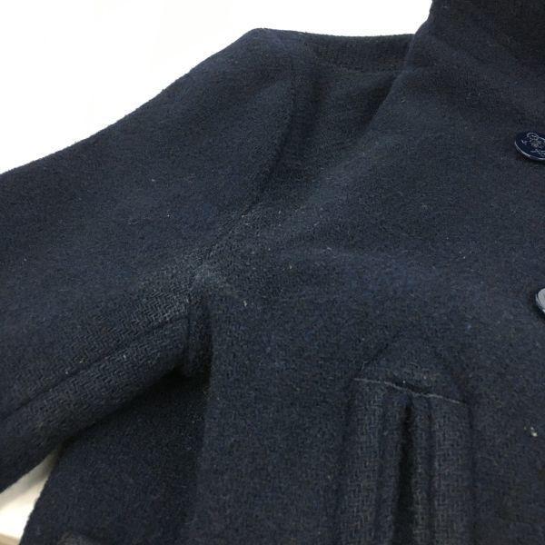 bonjour records BOYS Made in Japan Wool Pea Coat Size S Dark Navy(USED)