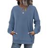 European and American New Style Loose Round Neck Velvet Sweatshirt for Women Solid Color Versatile Long-sleeved Velvet Top