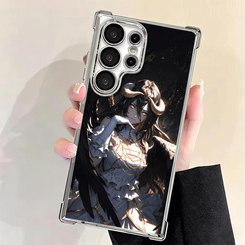 Albedo O-Overlords Anime Plating Phone Case For Samsung Galaxy S24 S25 FE S26 Edge S23 Ultra S22 S21 Plus S20 Anti-Fall Airabag