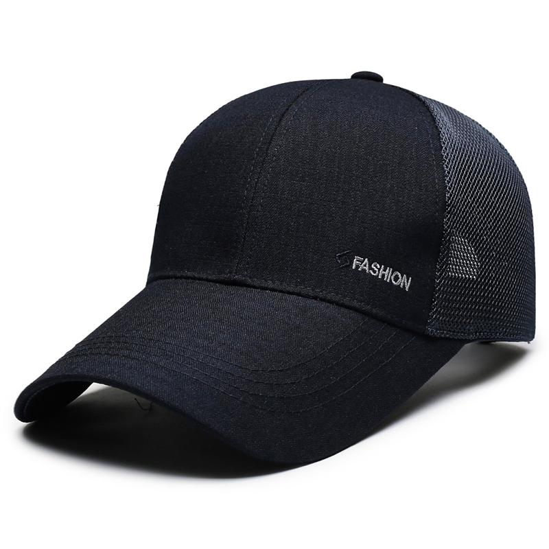 Men s Summer Breathable Mesh Baseball Cap Sunscreen Cap Sports Cap темно-синий
