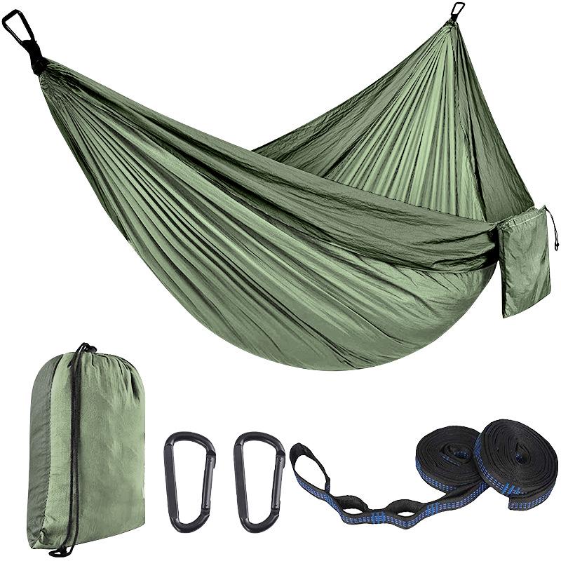 Portable Nylon Parachute Camping Hammock Swing Chair (Single/Double)