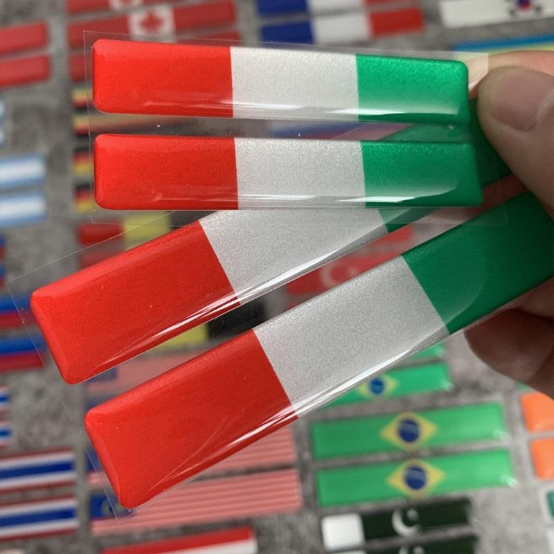 Tricolor Nation National Stickers Waterproof Decals For Vehicles Bikes Outdoor Gear