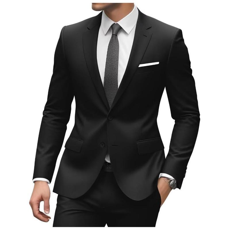 Herren Weiß Formell 2-teiliger Anzug Sakko und Hose