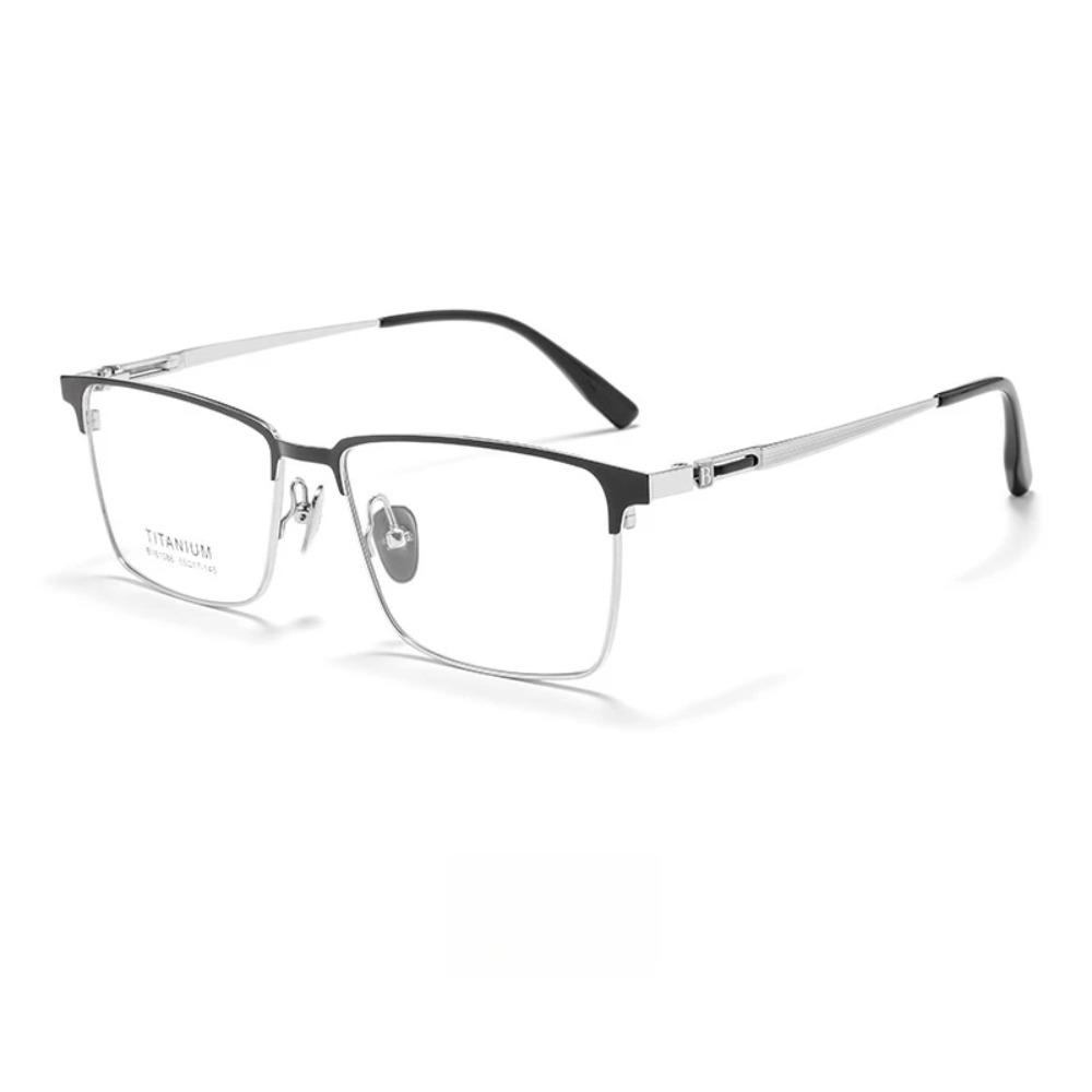 YIMARUILI Men's Prescription Glasses Myopia Hyperopia Progressive Optical Eyeglasses Titanium Fashion Retro Square Eyewear BV610