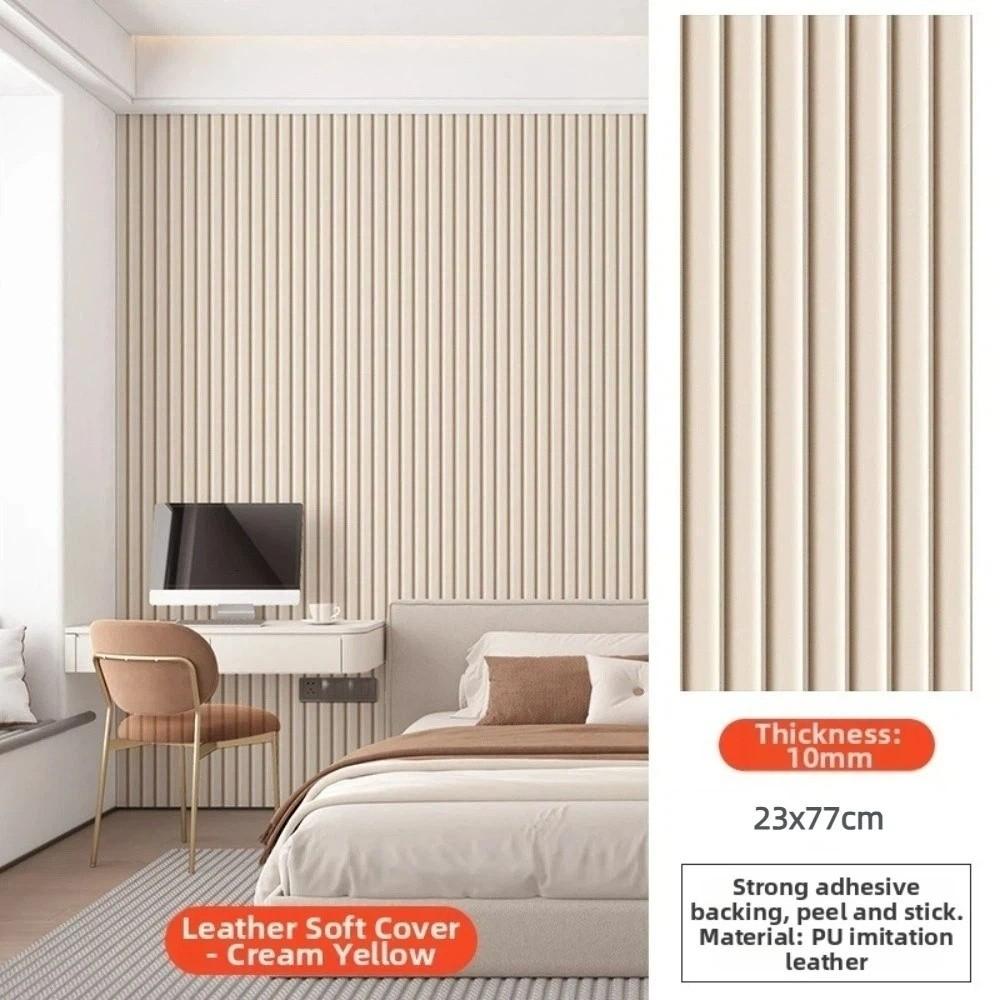Leather Soft Bag Wall Sticker Large Size Anti-collision 3D Sticker Thickened Peel and Stick Wall Panels Wallpaper