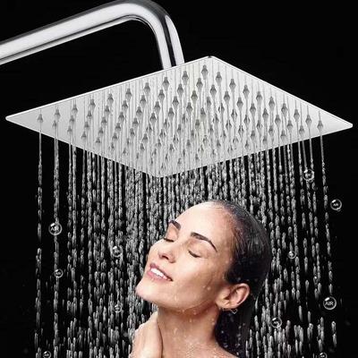 Pommes de douche carrées Haute pression 6 pouces/8 pouces Grande pomme de douche à panneau Utilisation salle de bain