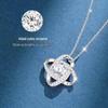 Four-Leaf Clover Diamond Pendant Zircon Necklace - Fashionable Short Clavicle Chain