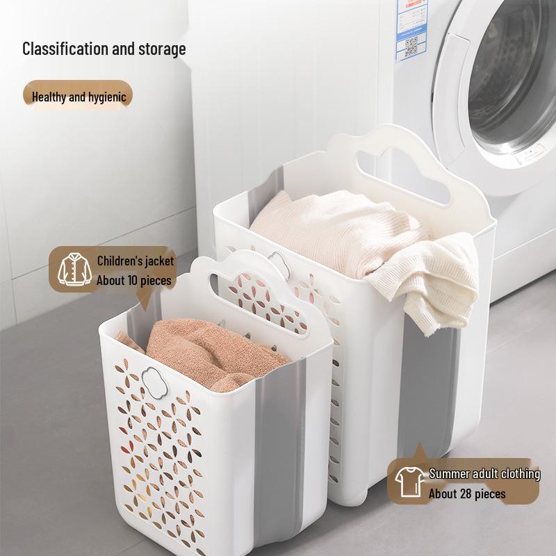 Large Capacity Foldable Wall-Mounted Laundry Basket - Portable for Dorm and Bathroom