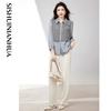 Casual collar, fashionable temperament, patchwork shirt, small shirt