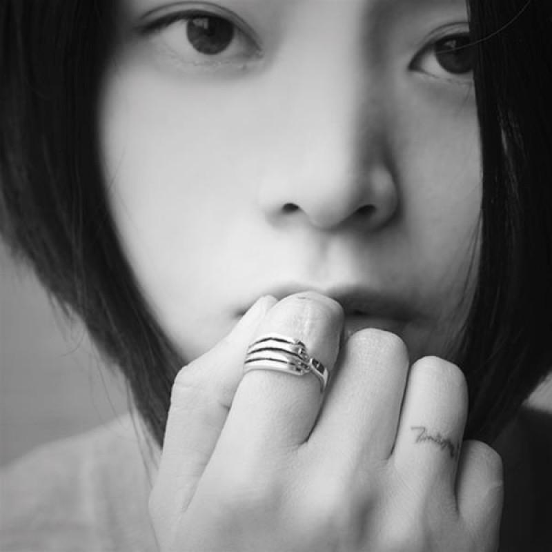 Adjustable Open Ring Men Women Geometric Hand Shape Design Plated Vintage Style Statement Jewelry
