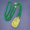 Ethnic Style Jade Pendant Necklace with Guanyin, Dragon, and Phoenix Design