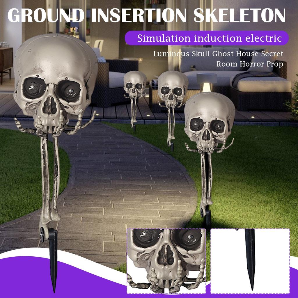 Glowing Haunted House Room Horror Props Simulation Induction Electric Ground Plug Glow Sound