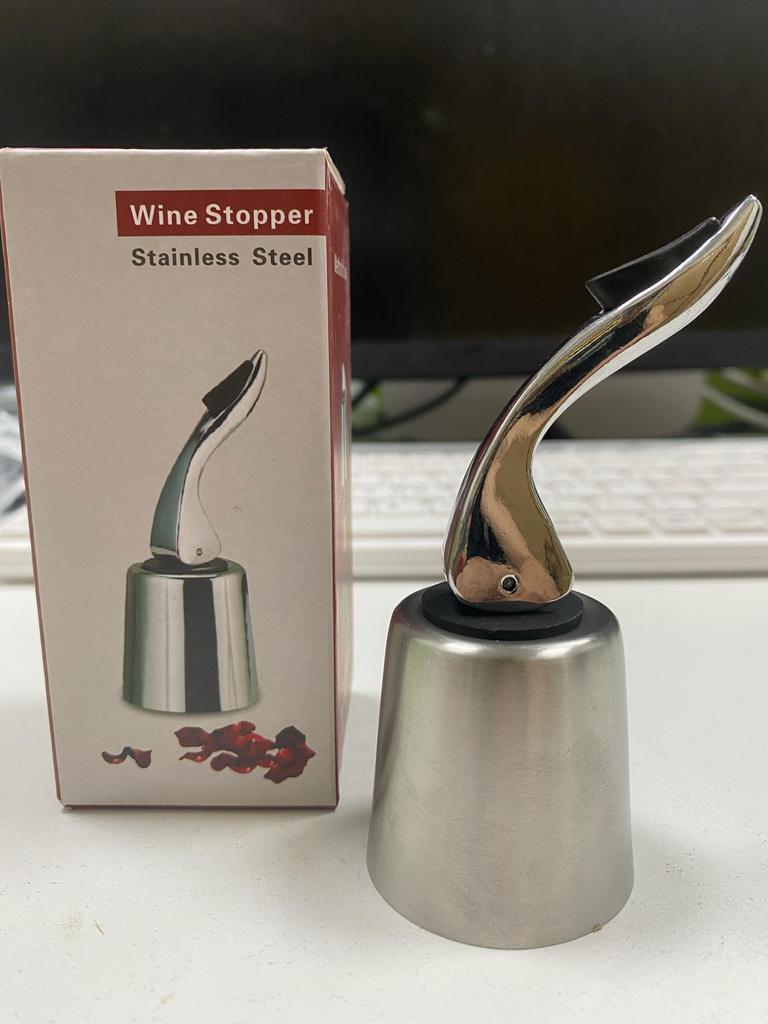 Reusable Stainless Steel Wine Bottle Stopper With Silicone Plug
