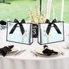 5pcs Plastic Gift Bags with Handle and Ribbon Clear Treat Bags Reusable Thank You Gift Bags Party Favors Bags Gift Wrap Bag