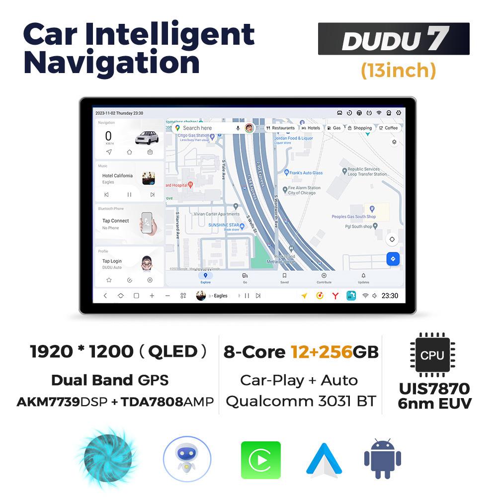 DUDU7 Universal 9.5" 10.36" 11.5" 13 Inch Android Car Radio Stereo Multimedia Video Player GPS CarPlay Auto Intelligent Systems