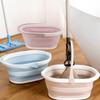 Collapsible Mop Bucket Sturdy PP Large Capacity Portable Handle Multifunction Car Wash Bucket for Home Bathroom Patio