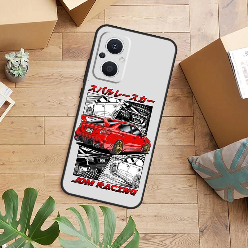 Sports Car JDM Drift Phone Case For OPPO Reno 14 13 11 12 F 10 Pro 8T 7 8 Lite OPPO Find X9 X8 X5 Pro Back Cover