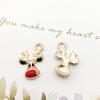 Christmas Oil Drip Alloy Small Pendant Bracelet Necklace Pendant Handmade Diy Material Jewelry Accessories