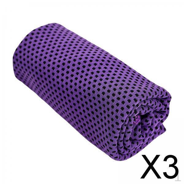 

3xGym Towel Sweat Absorbing Cool for Outdoor Activities Jogging Swimming Purple