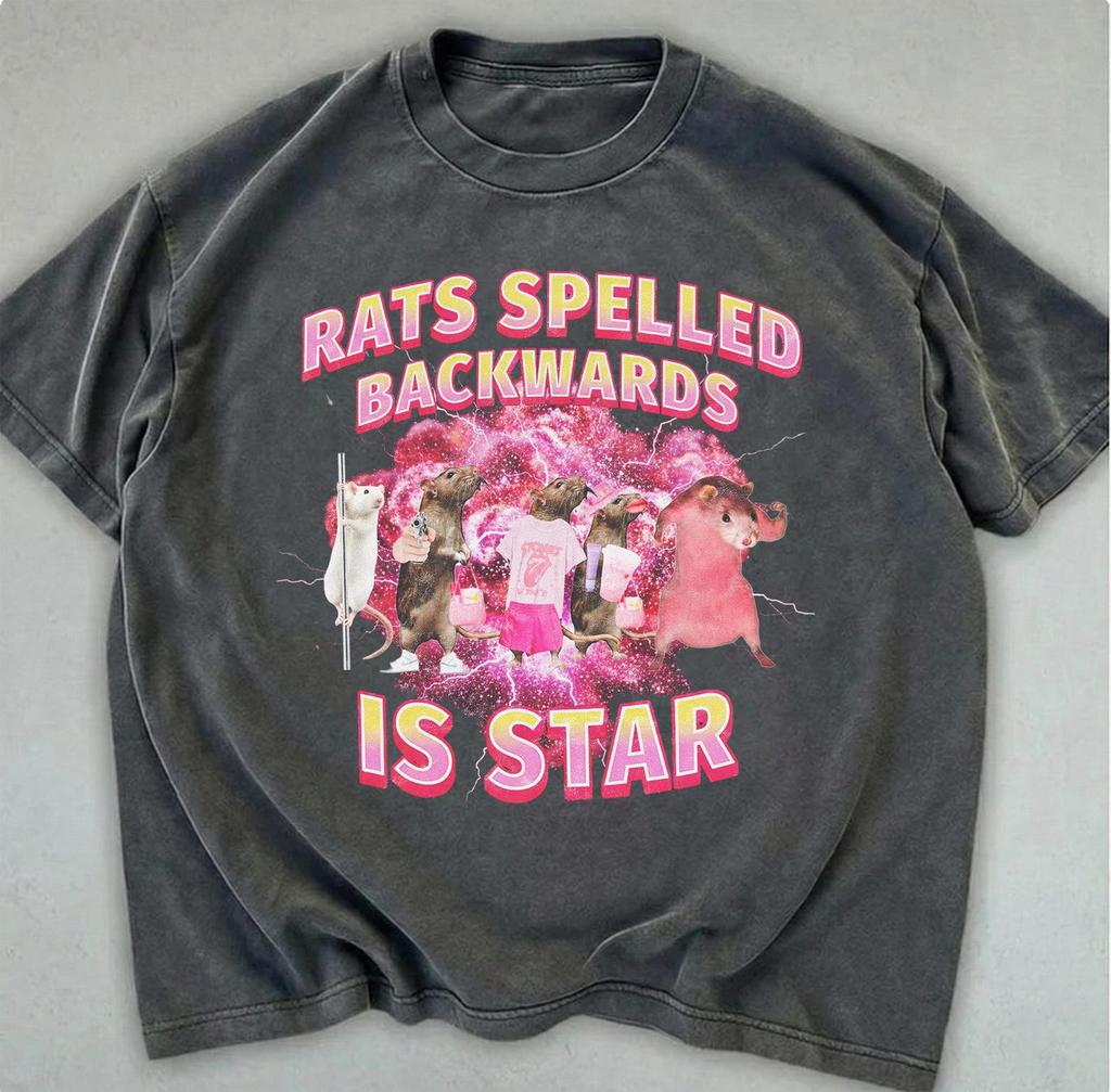Rats Spelled Backwards Is Star Funny Rat Shirt, Vintage Graphic Tee, Gift for Women