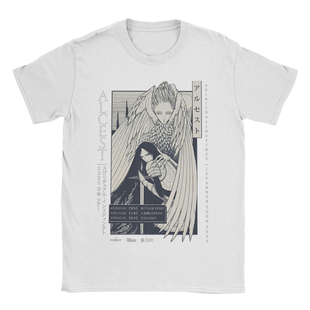 Men T-Shirt French ALCEST Band Novelty Cotton Tees Short Sleeve Music T Shirt O Neck Clothes Gift Idea
