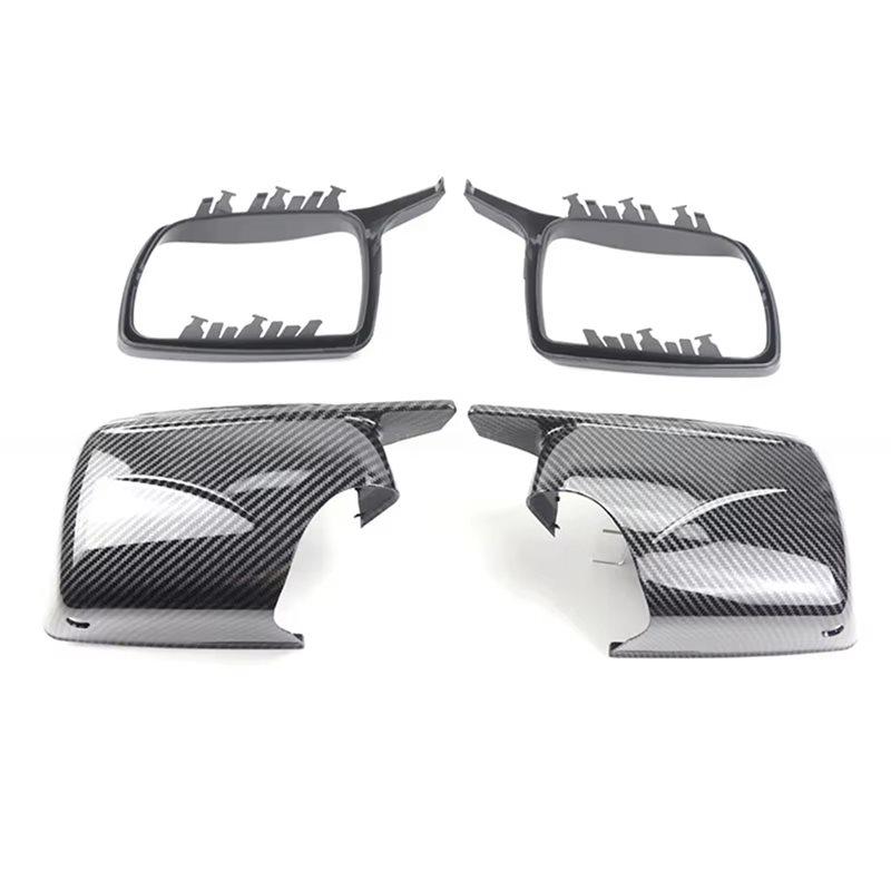 M Look Carbon Fiber Style Side Mirror Covers For BMW X5 E53 1999-2006 New Rearview Mirror Cover Caps Carbon Fiber Pattern